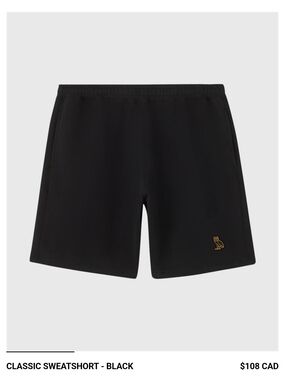 October's Very Own Sweatshort Black Men's Medium Elastic Waist Pockets